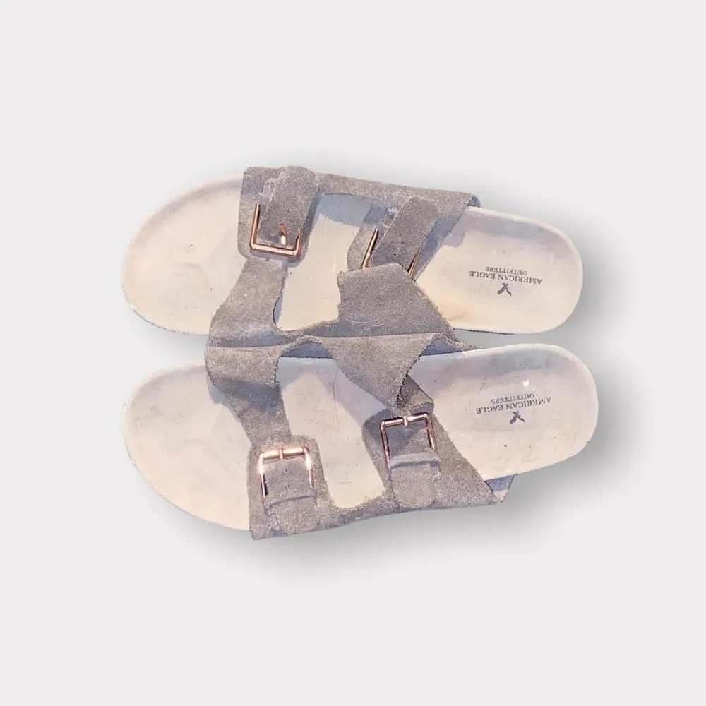 American Eagle Tan Suede Sandals Shoe Size 10